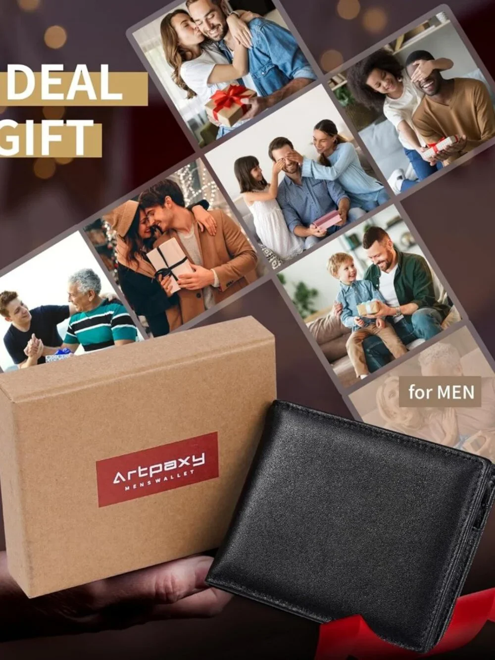 Genuine Leather Bifold Wallet for Men | RFID Blocking, 15 Card Holders, ID